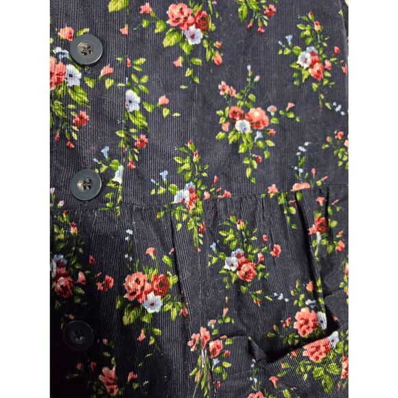 The Vermont Country Store Floral Corduroy Cotton Jumper Pinafore Dress Sz. 2X - Picture 7 of 7